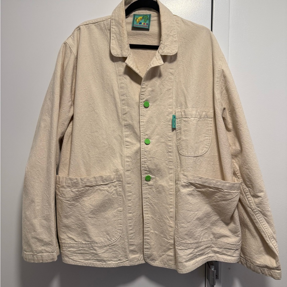 Men's MEALS Field Jacket with Green Buttons